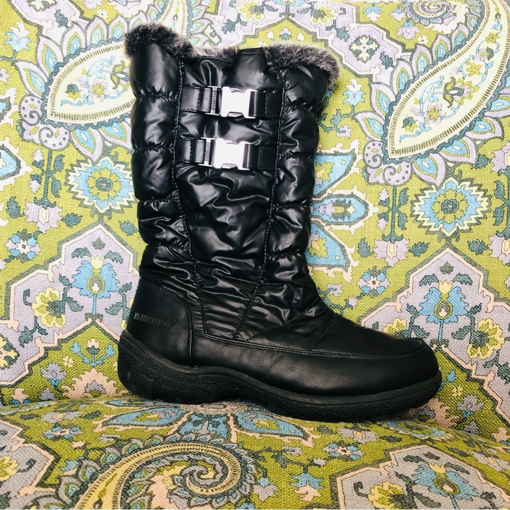 Weatherproof All Weather Footwear | Faux Fur Buckle Winter Boots